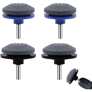 4 Pi&egrave;ces Affuteur Lame Tondeuse Aff&ucirc;teur De Lame Tondeuse &Agrave; Gazon Aff&ucirc;teur De Tondeuse &Agrave; Gazon 2 Pi&egrave;ces Bleues,2 Pi&egrave;ces Noires Parfait Pour Les Outils De Jardinage - Neuf