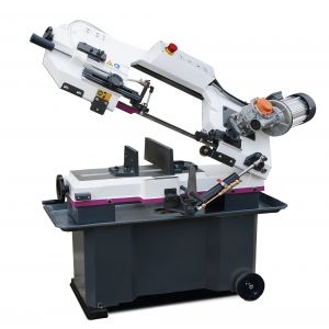 Scie &agrave; ruban mobile pour m&eacute;taux 0-45&deg; capacit&eacute; de coupe ronde 180 mm 0,75 kW 230V vitesses variables arrosage Optisaw SD200V 230V - Neuf