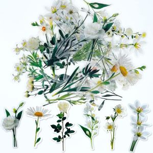 Lot De 40 Autocollants R&eacute;tro En Pet Transparent Et Imperm&eacute;able Pour Scrapbooking, Journal, Album, &Eacute;tui De T&eacute;l&eacute;phone, Ordinateur Portable, Fabrication De Cartes (Blanc) - Neuf