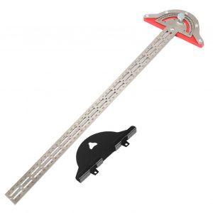 Regle de menuiserie, rapporteur d'angle reglable de 0 a 70¡ã, outil de mesure de menuiserie a deux bras pour une mesure de precision - Neuf