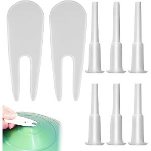 6 Pcs Bouchon D'air Yoga,Kit De Remplacement De Bouchon De Ballon D'exercice Pour Yoga,Yoga Air Bouchon,Tige De Prise De Rechange,Avec 2 Outil Amovible - Neuf