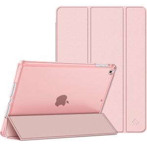 KALANKA-Coque pour iPad Air 2 2014 / iPad Air 2013 9.7 Pouces - Etui de Protection Mince et L&eacute;ger Housse Arri&egrave;re Semi-Transparent avec Fonction Sommeil/R&eacute;veil Automatique, Or Rose - Neuf