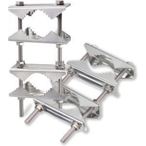 MEVRONISSHOP-Support Antenne Exterieur Fixation Pince &agrave; M&acirc;t Antenne Antirouille Kit de Montage Pole &agrave; Pole pour 25-50 mm Diam&egrave;tre S*Tar*Link TV Satellite Lora WiFi 4G LTE CB Radio Amateur Parasol, Lo - Neuf