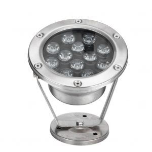 HJLIAN Projecteur LED sous-marin RVB pour fontaine d'exterieur, etanche et colore, 12 W - Neuf