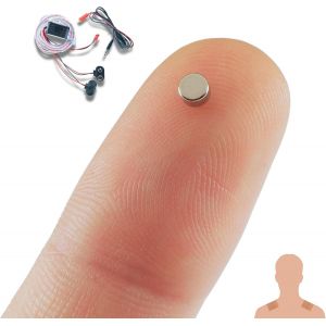 Oreillette Espion Ecouteur Mini Invisible pour Examen Nano Caché pour Telephone avec Microphone avec Bandes Adhésives - Casque sans Fil Discrete Ecoute à Distance (Oreillette Espion Nano) - Neuf