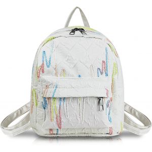RFCBC-Petit sac à dos pour femme léger et tendance avec 2 poches zippées, petit sac à dos décontracté mignon sac à dos d'école sac à main avec sangle réglable - Neuf
