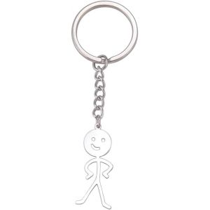 Kal-Porte-Clés Smiley En Acier Inoxydable Avec Pendentif En Forme De Doigt D'honneur - Neuf