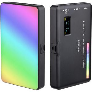 Lumi&egrave;re Vid&eacute;o Led W140 Rvb Rechargeable Pour Appareil Photo Rvb Cri95 + 2500 K-9000 K &Agrave; Intensit&eacute; Variable 20 Effets De Lumi&egrave;re Avec &Eacute;cran Lcd Adaptateur Pour Chaussures Froides Pour Flux Vi[Z4159] - Neuf