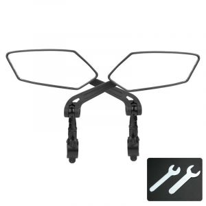 R&eacute;troviseurs V&eacute;lo, 2pcs R&eacute;troviseur Trottinette &Eacute;lectrique Hd Grand Angle, R&eacute;troviseur De V&eacute;lo Antid&eacute;flagrant R&eacute;glable 360&deg; Pour Guidon De 22-25 Mm, Accessoires Pour V&eacute;lo, Moto &Eacute;lectrique - Neuf