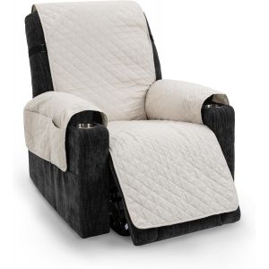 Subzonal-Housse Fauteuil Relax Imperm&eacute;able, Housse Pour Canap&eacute; Relax Housse Matelasse R&eacute;versible Chat Chiens Fauteuil Protection Lavable R&eacute;sistant &Agrave; L'usure Antid&eacute;rapant(1 Place, Blanc Ivoire) - Neuf