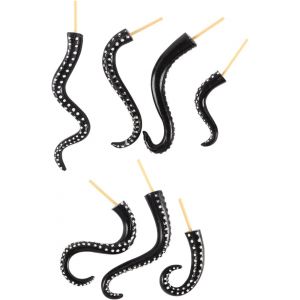 Mevronisshop-Lot De 7 Marqueurs De Plantes Amusants, Piquets De Jardin En Forme De Tentacule Qui Brillent Dans Le Noir, D'int&eacute;rieur Ou D'ext&eacute;rieur, D&eacute;coration De Pot De Fleurs De Pieuvre - Neuf