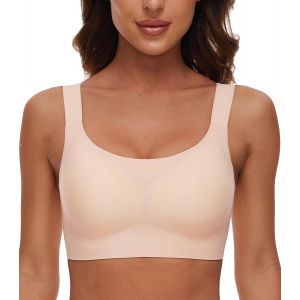 Kgabery-Femme Soutien Gorge Sans Armature Push Up Invisible Brassière Avec Coussinets Amovibles Confortable Soutien-Gorge Pour Quotidien Fitness Nuit - Neuf