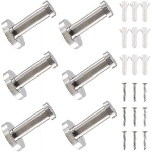 Eryi-6 Pcs Patere Murale Crochets À Serviette Patere Salle De Bain Patère Murale Crochet Mural A Visser Porte Manteau Salle De Bain Pour Murs Vestiaires Salles De Bains Cuisines Portes 75mm - Neuf