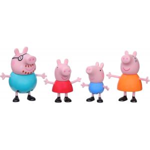 ERYI-, Peppa'S Adventure, Pack Peppa Et Sa Famille, 4 Figurines De La Famille Pig, Dès 3 Ans F2190 Multicolore - Neuf