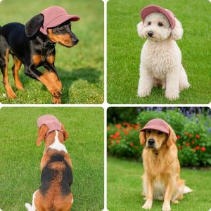 Chapeau Pare-Soleil Pour Chiens - Chapeau De Protection D'été Pour Chien Mignon - Casquette De Baseball Avec Mentonnière - Rose - Taille S - Neuf