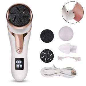Kit De R&acirc;pe &Eacute;lectrique Pour Callosit&eacute;s Des Pieds, Outil De P&eacute;dicure Rechargeable, Lime &Agrave; Pieds Avec 3 T&ecirc;tes, 2 Vitesses, Indicateur De Batterie Pour &Eacute;liminer Les Callosit&eacute;s Et Les Crevasses Des Talons. - Neuf
