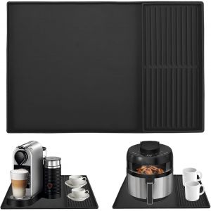 Kalanka-Tapis De Machine À Café, 61 X 40.5 Cm Tapis Pour Machine À Café Silicone 2 En 1 Tapis De Base Multifonction Accessoires De Cuisine Avec Bords Surélevés Pour Les Cafetières Et Les Comptoirs (N - Neuf