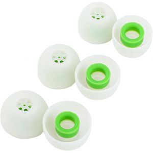 KAL-Kiwi Ears Flex Embouts D'Écouteurs, Embouts De Remplacement En Silicone Pour Écouteurs Iem, 3 Paires, Taille S/M/L, Pour Kz Zs10 Pro, Orchestra Lite, Cadenza (Blanc-Vert) - Neuf