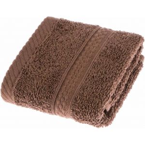KAL-Serviette Pour Le Visage En 100% Coton Turc - Ultra Doux Et Absorbant - 500 G/M&sup2; - Chocolat - 30 X 30 Cm - Neuf
