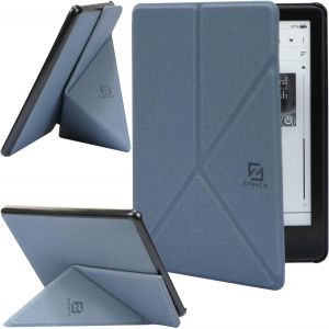 GUOP-Étui Pour Kindle Paperwhite 6,8 Pouces 11Eme Génération 2021 Et Kindle Paperwhite Signature Edition E-Reader Housse Coque En Cuir Pu,Affichage Vertical Et Horizontal - Bleu - Neuf