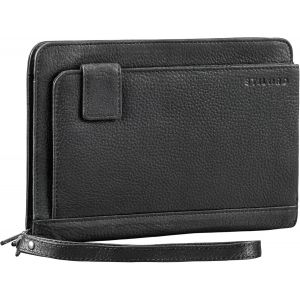 Momo' Petit Organiseur En Cuir Din A6 Porte-Documents Vintage Porte-Monnaie Homme Sac À Main Pochette Femme Homme Classeur Pour Cartes Ec,Couleur:Ossidiana Nero - Neuf