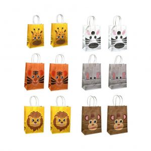 Animal de Sacs en Papier d'Impression de dessin anim&eacute; Cadeau Sac Fourre-tout pour Boutique Magasin 36Pcs - Neuf