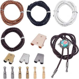 Kit De R&eacute;sultats De Cravate Bolo 14 Pi&egrave;ces,Kit De Remplacement D'embouts De Cravate Bolo,Accessoires De Boucle De Cravate Bolo Pour Cravate Bolo - Neuf