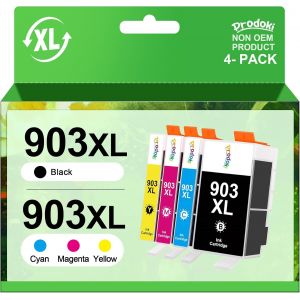 903Xl Cartouches D'Encre Remplacement Pour Cartouche Hp 903 Xl Pour Cartouche Hp Officejet 6950 6960, Pour Hp Officejet Pro 6960 6970 Imprimante (Pack De 4 Cartouches, Noir Cyan Magenta Jaune) - Neuf