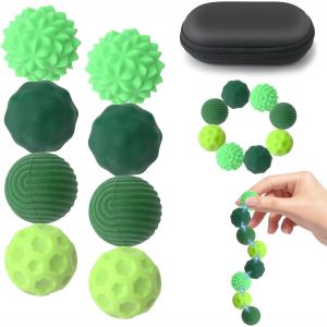 RVKAL-8 Pièces Boules Magnétiques En Silicone,Balles Magnétiques Texturées,Balle Anti Stress,Jouet Fidget Sensoriels Pour Autisme/Anxiété/Bureau/Cadeau - Neuf