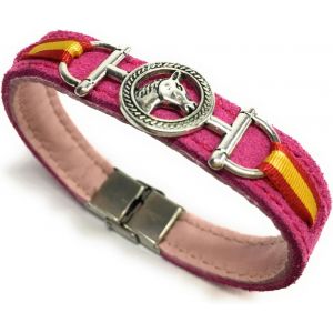 Kalsw-Bracelet En Cuir Cheval Et Drapeau Espagne|Accessoires De Mode Unisexe Pour Hommes Et Femmes De Style Intemporel Et &Eacute;l&eacute;gant|Cadeaux Originaux Et Exclusifs - Neuf