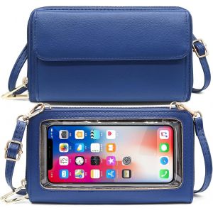 TZF-Sac T&eacute;l&eacute;phone Portable Femme Portefeuille RFID Blocage Sacs Bandouli&egrave;re Femme Pochette Telephone Portable &agrave; &Eacute;cran Tactile Petit Sac &agrave; Bandouli&egrave;re pour T&eacute;l&eacute;phone avec Bandouli&egrave;re et Dragonne - Neuf