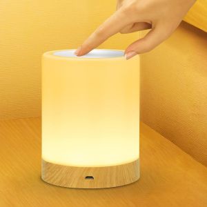 Veilleuse Led - Lampe De Chevet Multicolore Avec 13 Couleurs, Veilleuse Enfant Usb Rechargeable, Tactile Et T&eacute;l&eacute;commande Luminosit&eacute; Ajustable Rgb Dimmable Lampe Nuit Pour Chambre, B&eacute;b&eacute;, Salon - Neuf