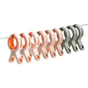 Pack de 9 Serviette de Plage Clips pour la Pr&eacute;sidence de la Plage de la Piscine de Croisi&egrave;re Pr&eacute;sident, en Silicone, en Plastique Clip Fort, Garder Votre Serviette Vent Souffl&eacute;, - Neuf