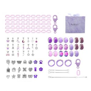 Kit De Fabrication De Bracelets &Agrave; Breloques Diy Pour Filles (113 Pi&egrave;ces) - Ensemble De Loisirs Cr&eacute;atifs Avec Perles, Pendentifs Et Cha&icirc;nes - Neuf