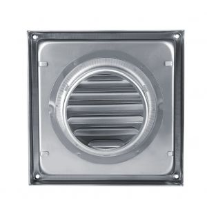 Hjlian Grille D'aeration Murale Carree En Acier Inoxydable De 95 Mm Pour Seche-Linge Et Extracteur D'air - Neuf