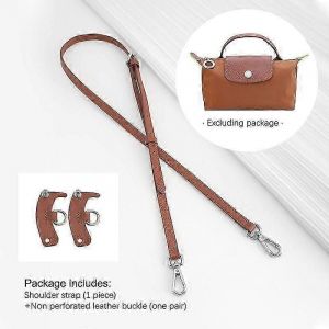 Bandouliere en cuir pour mini sac Longchamp Universite, bandouliere grise, accessoire de modification sans perforation - Neuf