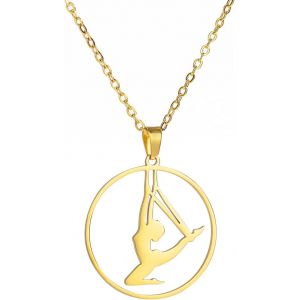 Kal-Collier De Gymnastique Rythmique En Acier Inoxydable Avec Pendentif Pour Filles - Neuf