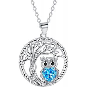 Tree Of Life Necklace 925 Sterling Silver Pendant Necklace For Women Girls Jewellery - Birthday Jewellery Gift For Mother's Day - Neuf