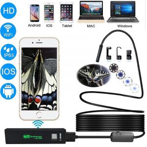 Endoscope ultra-clair 1200P mise au point rapprochée Apple Android IOS wifi téléphone portable endoscope endoscope sans fil 8 mm (10 m) - Neuf