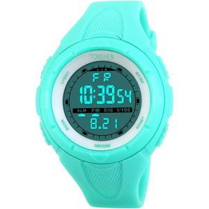 Eryi-Multifonction Montres Bracelet 5atm Etanche L'eau Électronique Outdoor Tactique Militaire Sport Led Digital Montre Pour Femmes Garçon Enfants Plastique Bordure Et Caoutchouc Bande - Neuf