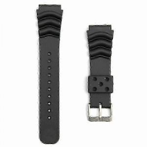 Bracelet De Montre De Plongée Seiko En Caoutchouc Noir Bracelet De Remplacement Pour Taille 22mm - Neuf