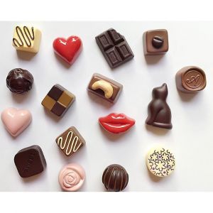 16 pièces de réfrigérateur imitation chocolat avec aimant résine tridimensionnel mignon st - Neuf