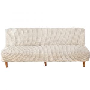 Housse Amovible En Seersucker Pour Canap&eacute;-Lit - Blanche, Protection Pour Canap&eacute;, Causeuse Et Fauteuils - Neuf