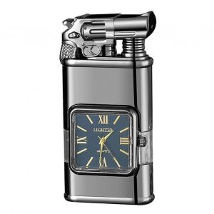 Briquet personnalise en relief avec montre, leger et portable, cadeau pour anniversaire - Neuf