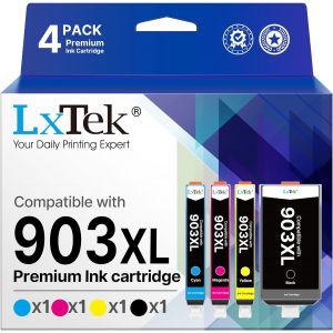 903Xl 903 Cartouche D'Encre Compatible Pour Cartouche Hp 903 Xl Cartouche Pour Hp Officejet 6950 6951 Officejet Pro 6960 6970 6974 Cartouche Pour Hp 903Xl (Noir Cyan Magenta Jaune, 4 Pack) - Neuf