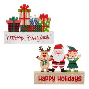 Les d&eacute;corations de no&euml;l, cadeaux de no&euml;l, dessin anim&eacute;, d&eacute;coration de table, en bois, d&eacute;corations de No&euml;l - Neuf