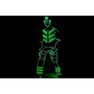 Bande Lumineuse N&eacute;on Verte Pour Halloween Et No&euml;l - Fil El De 3 M, Aliment&eacute;e Par Piles, Flexible Et &Eacute;tanche - Neuf