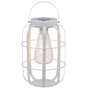 Arti Casa Lanterne Solaire Lampe Solaire Exterieur - Lampe de Table avec Lumière Blanche Chaude - Autonomie jusqu'à 8 Heures - IP44 Étanche - 14,5 x 22 cm - Blanc - Neuf