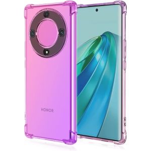 Kal-Coque Pour Honor Magic5 Lite 5g (6.67"" Inches), Étui De Téléphone Portable En Silicone Tpu Souple Avec Dégradé De Couleur Transparent - Rose Mauve - Neuf