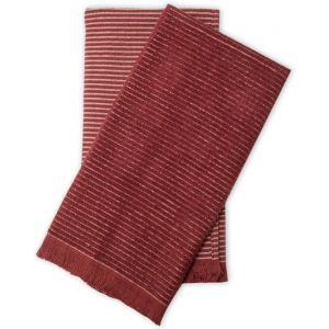 Eryi-Lot De 2 Torchons De Cuisine 100 % Coton, Lavables En Machine, 40 X 60 Cm, Rouge Bordeaux - Neuf